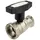 tecuro Kugelhahn 1 1/4 IG x Flansch (1 1/2 -DN 25) mit ISO-T-Griff