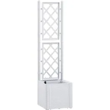 vidaXL Garten-Hochbeet mit Spalier 646087 60 x 30 cm Weiß