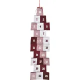 Spetebo Adventskalender mit 24 Taschen - zum hängen - 118x36 cm