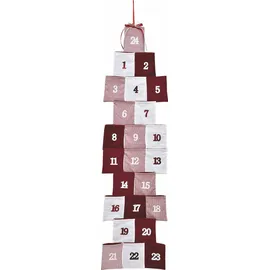 Spetebo Adventskalender mit 24 Taschen - zum hängen - 118x36 cm