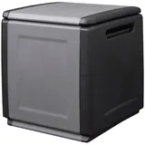 vidaXL Garten-Aufbewahrungsbox 54 x 53 x 57 cm Dunkelgrau/Schwarz
