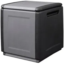 vidaXL Garten-Aufbewahrungsbox 54 x 53 x 57 cm Dunkelgrau/Schwarz