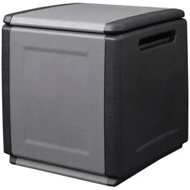 vidaXL Garten-Aufbewahrungsbox 54 x 53 x 57 cm Dunkelgrau/Schwarz