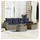 vidaXL Gartensofa-Set 6-tlg. grau Polyrattan