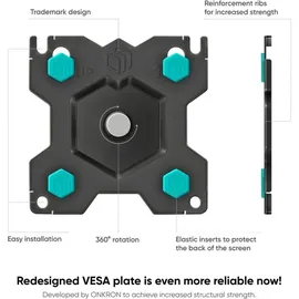 ONKRON Tischhalterung für 2 Monitore 13-32 bis 8 kg VESA 75x75/100x100, Schwarz G140