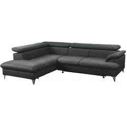 Primo Ecksofa aus Kunstleder David ¦ schwarz ¦ Maße (cm): B: 208 H: 74 T: 256.0