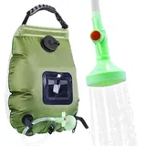 Armeegrüne Camping-solardusche, Tragbare Solardusche, 20-liter-faltbarer Outdoor-wasserbeutel, Solar-wassererhitzer, Ideal Zum Wandern Und Bergsteigen