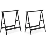 Relaxdays Arbeitsbock 10026075, klappbar, bis 100kg, aus Stahl, 2 Stück