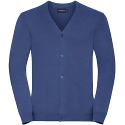 Russell Men's V-Neck Knitted Cardigan, denim marl, 2XL
