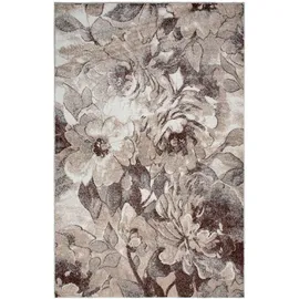 OTTO home Teppich OTTO HOME "Almrose" Gr. 1, beige (sand), B:60cm H:9mm L:90cm, Kunstfaser, Teppiche, Teppich, mit besonders weichem Flor, Blumen Muster, florales Design, Kurzflor