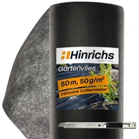 Hinrichs Unkrautvlies 1 x 50 m, 50 g/m2, schwarz
