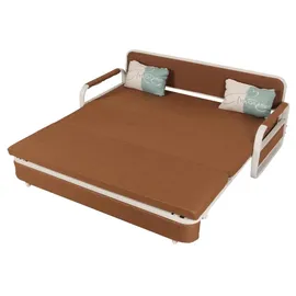 Mendler Schlafsofa HWC-M83, Schlafcouch Couch Sofa, Schlaffunktion Bettkasten Liegefläche, 190x185cm ~ Stoff/Textil braun