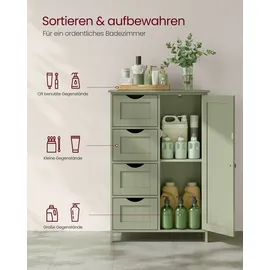 VASAGLE Badezimmerschrank 30 x 55 x 82 cm Grün