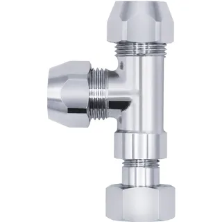 VARIOSAN T-Stück / Verteiler für Eckventile 10360, 3/8", Messing, verchromt