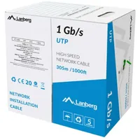 LANBERG LAN-Kabel 1GB/S 305m Solid CCA grün