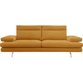 Calia Italia Couch Leder 3-Sitzer Gelb