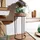 FineBuy Beistelltisch Braun Akazie 28 x 28 x 55 cm