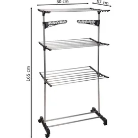 Storage Solutions Wäscheständer 165 m Weiß/Schwarz
