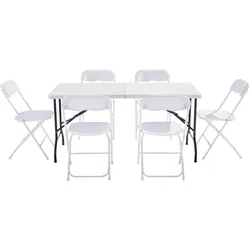 Oviala Business Set aus Gartenklapptisch und -stühlen 152cm - Oviala