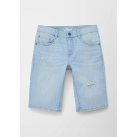 s.Oliver Jeansshorts Jeans-Bermuda Seattle / Regular Fit / Mid Rise / Slim Leg Waschung, Destroyes blau 164/REG