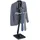 Relaxdays Herrendiener mit Ablage Grau/Silber