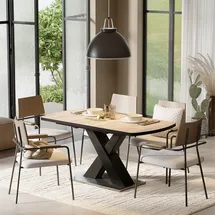 Vicco Chinto 120 x 76 x 80 cm schwarz/eiche rustikal
