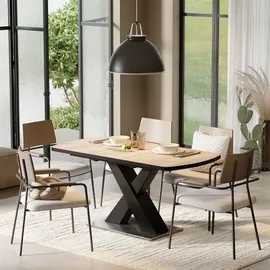 Vicco Chinto 120 x 76 x 80 cm schwarz/eiche rustikal