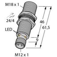 Turck Sensor bündig PNP, Wechsler BI5U-M18M-VP4X-H1141