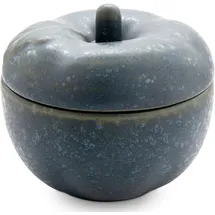 BUNZLAUER KERAMIK Apfel-Bräter Bratapfelbräter mit Deckel Ø12,6 cm H11,6 cm Dekor ZIELON grün