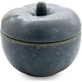 BUNZLAUER KERAMIK Apfel-Bräter Bratapfelbräter mit Deckel Ø12,6 cm H11,6 cm Dekor ZIELON grün