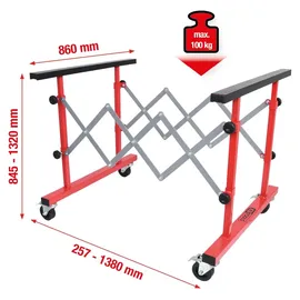 KS Tools Universal Teleskop-Mehrzweckwagen, 257-1380 mm