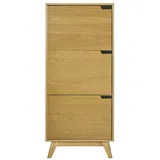 Buffet hoch skandinavisch helles Heveaholz L60 cm LEENA