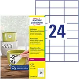Avery Zweckform Folien-Etiketten L4718REV-20 Weiß 70 x 37 mm 20 Blatt 480 St.