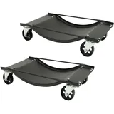 TRUTZHOLM 4X Auto Rangierhilfe für PKW 1800 kg mit Stahlrollen Rangierwagenheber Rangierroller Wagenheber Rangierschale 360° Lenkrollen