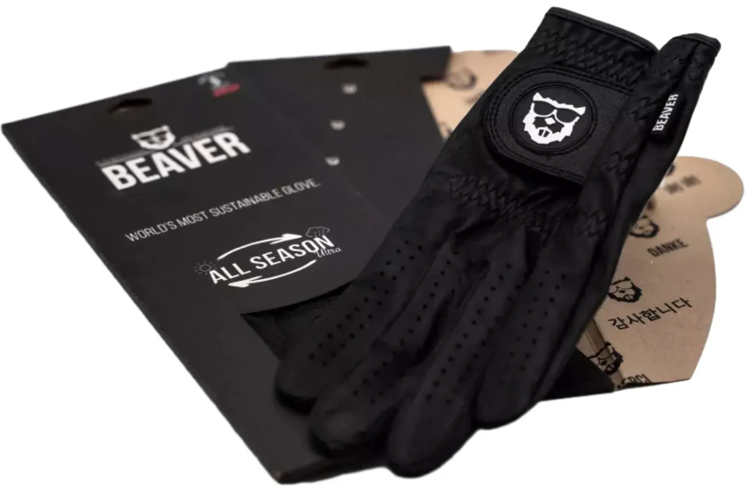 Beaver Golf Handschuh All Weather, schwarz