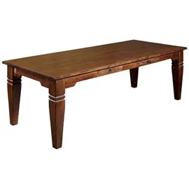 Massivmoebel24 Oxford 200 x 76 x 100 cm nougat lackiert