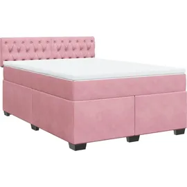 vidaXL Boxspringbett 140 x 200 cm Rosa