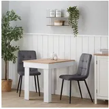 Homestyle4u Esszimmerstuhl 4er Set in Anthrazit Samt 2328,