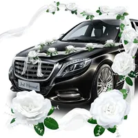 Dusor Autoschmuck Hochzeit Deko, Autoschleifen Hochzeit Auto Deko, Hochzeitsdeko,