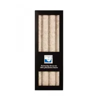Kerzenfarm Hahn Stearin Stabkerze Set, taupe, 4Stk.