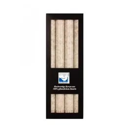 Kerzenfarm Hahn Stearin Stabkerze Set, taupe, 4Stk.