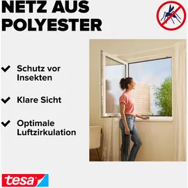 Tesa Fliegenschutzgitter Insect Stop Comfort 130 x 150 cm Anthrazit
