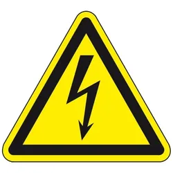 Dreifke® Aufkleber | Warnschild Warnung vor elektrischer Spannung,ASR/ISO,Folie,SL 100mm,500/Rolle