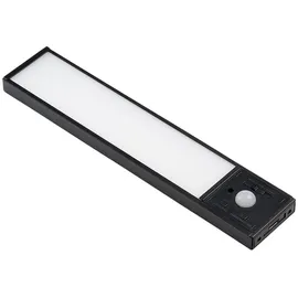 LUXULA LED Unterbauleuchte Akku CCT Warm -Kaltweiß dimmbar magnetische Schrankleuchte mit Bewegungsmelder kabellos Küchenleiste Schwarz