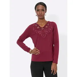 CREATION L Langarmshirt »Modal-Baumwoll-Shirt«, 1 Stk., rot