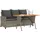 vidaXL Gartensofa 3-Sitzer Loungeset grau