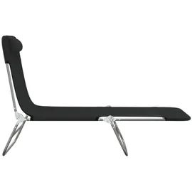 vidaXL Sonnenliege 55 x 0 x 22 cm Schwarz