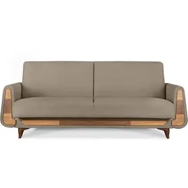 konsimo® Schlafcouch 3-Sitzer Beige