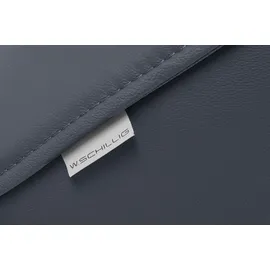 W.Schillig Couch Leder 3-Sitzer Blau