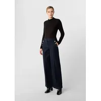 comma Regular-fit-Jeans Jeans-Hose Wide-Leg-Jeans mit Zierknöpfen blau 40